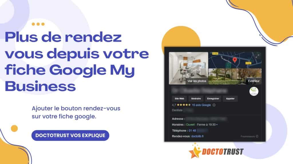 ajouter bouton reservation doctolib fiche google business Comment ajouter le lien Rendez-Vous Doctolib sur ma fiche Google My Business ?